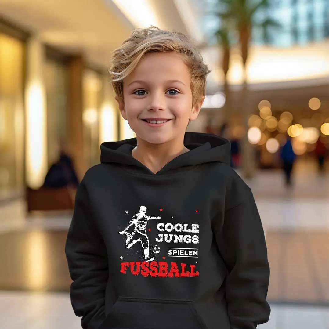 Hoodie Kinder - Coole Jungs spielen Fußball