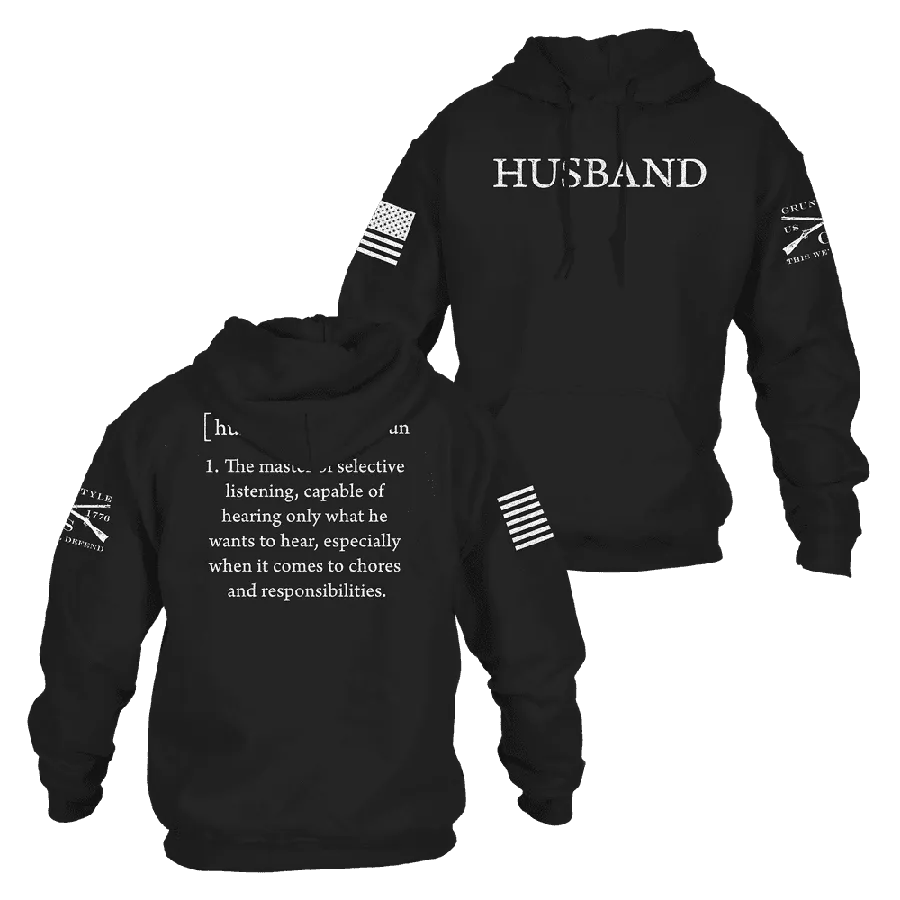 Husband Defined Hoodie - Black