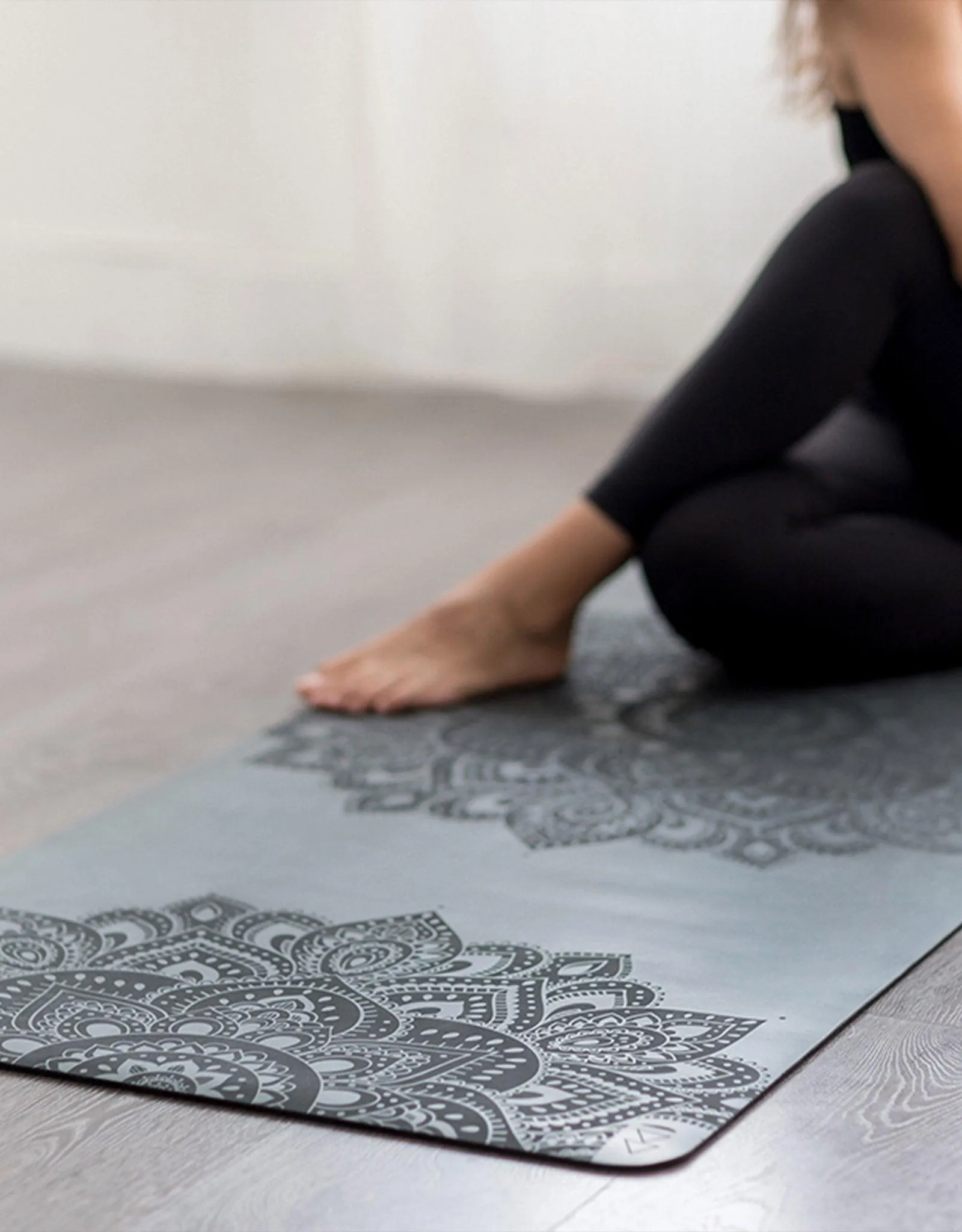 Infinity Yoga Mat - 5mm - Mandala Charcoal- The Best Yoga Mat provides great support