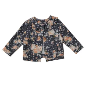 Kids Girl Floral Jacket,Multi