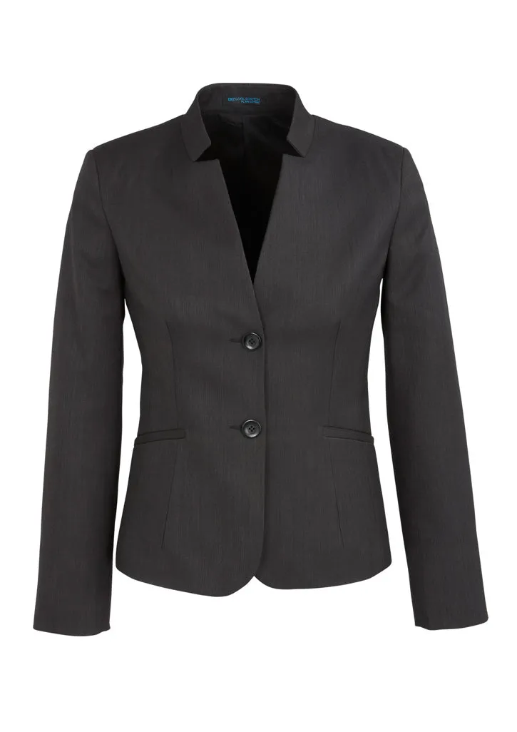 Ladies Short Jacket with Reverse Lapel