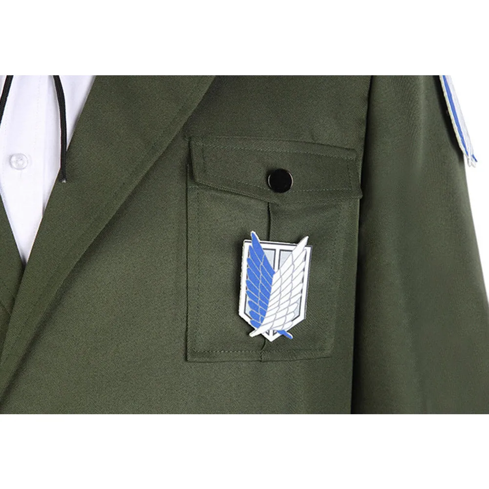 Levi Eren Mikasa Scouting Legion Trench Coat Uniform Halloween Carnival Costume Cosplay Costume