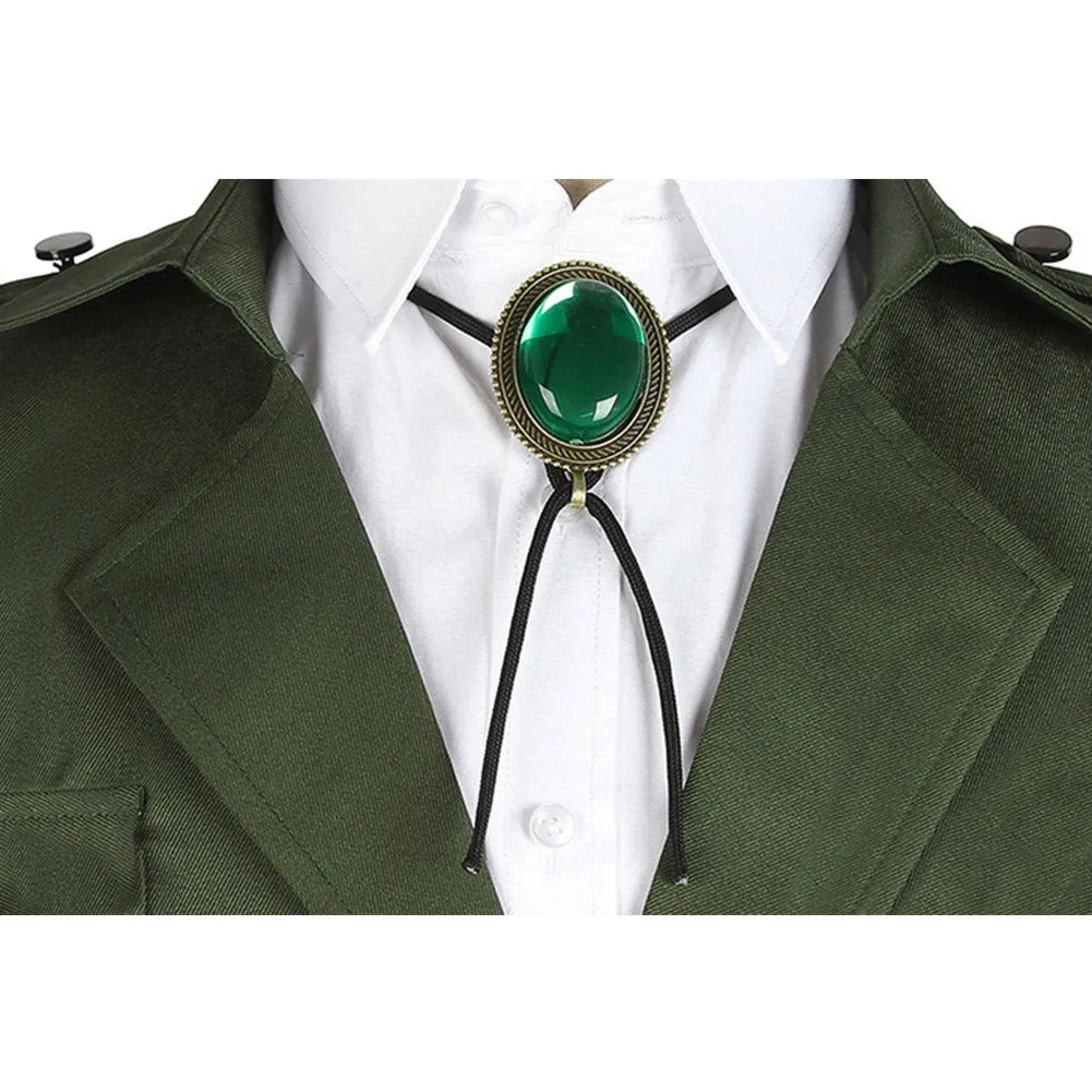 Levi Eren Mikasa Scouting Legion Trench Coat Uniform Halloween Carnival Costume Cosplay Costume