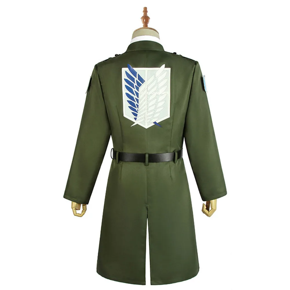 Levi Eren Mikasa Scouting Legion Trench Coat Uniform Halloween Carnival Costume Cosplay Costume