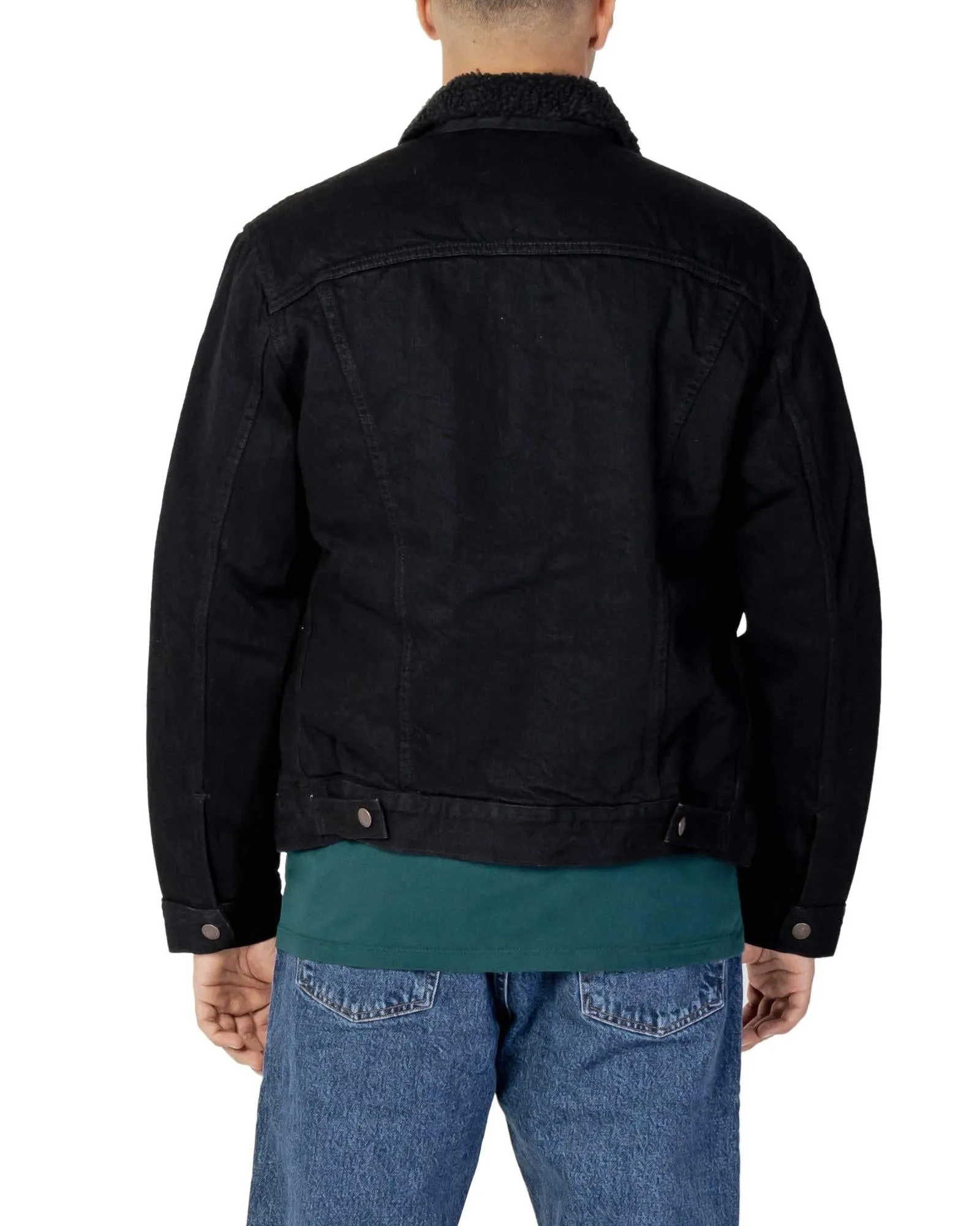 Levis Mens Sherpa Trucker Jacket Black