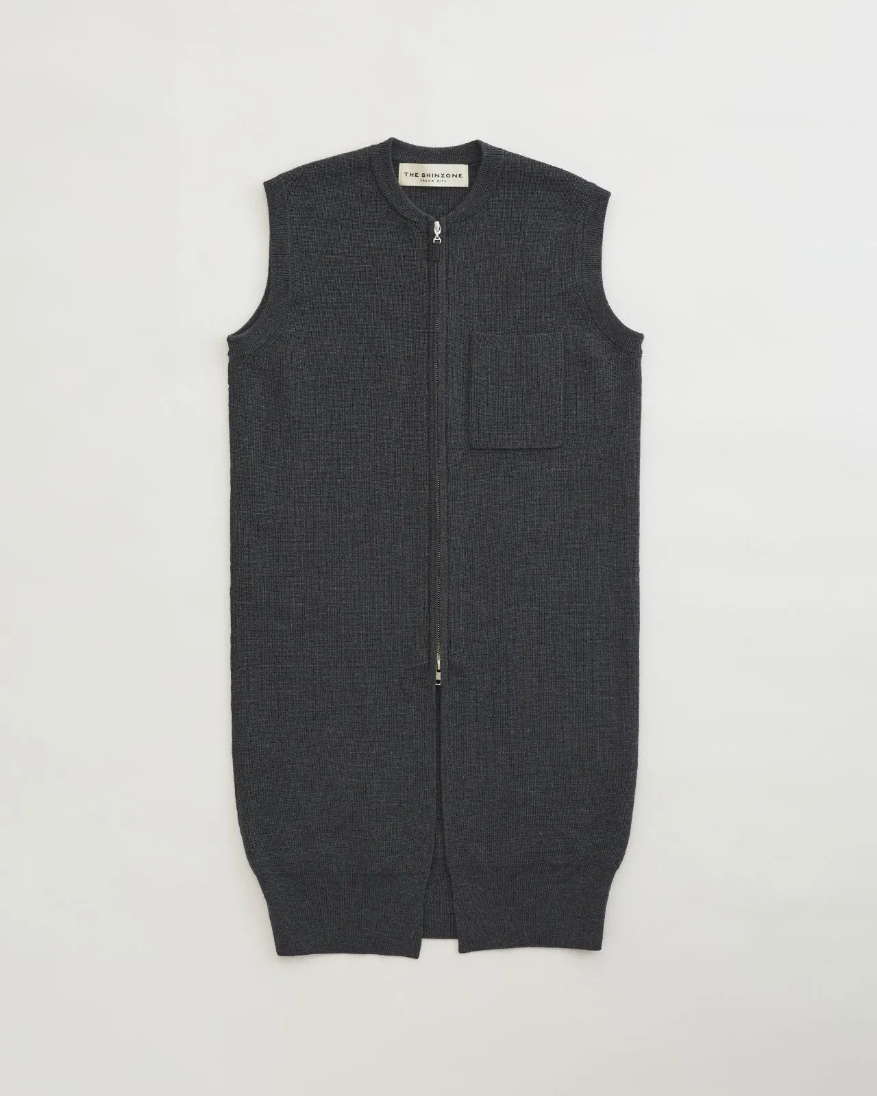 LONG KNIT GILET