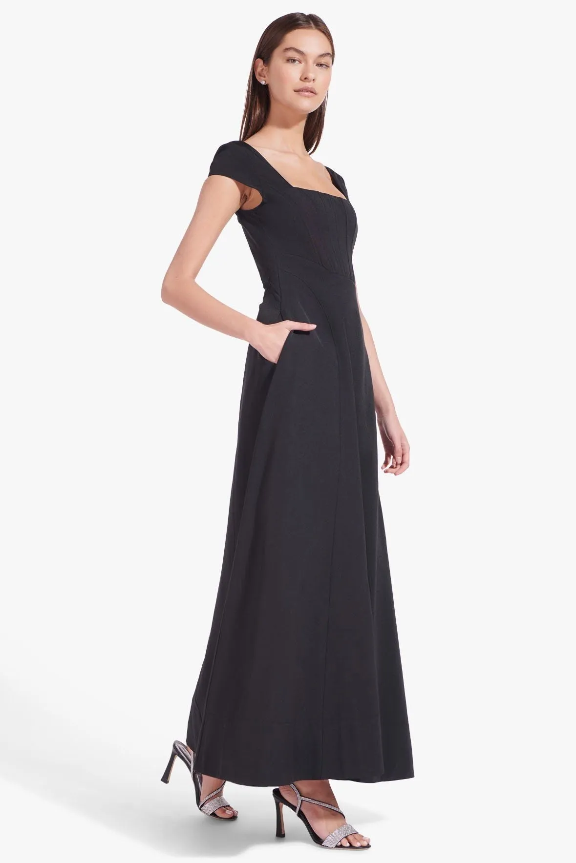 MAXI LOTUS DRESS | BLACK