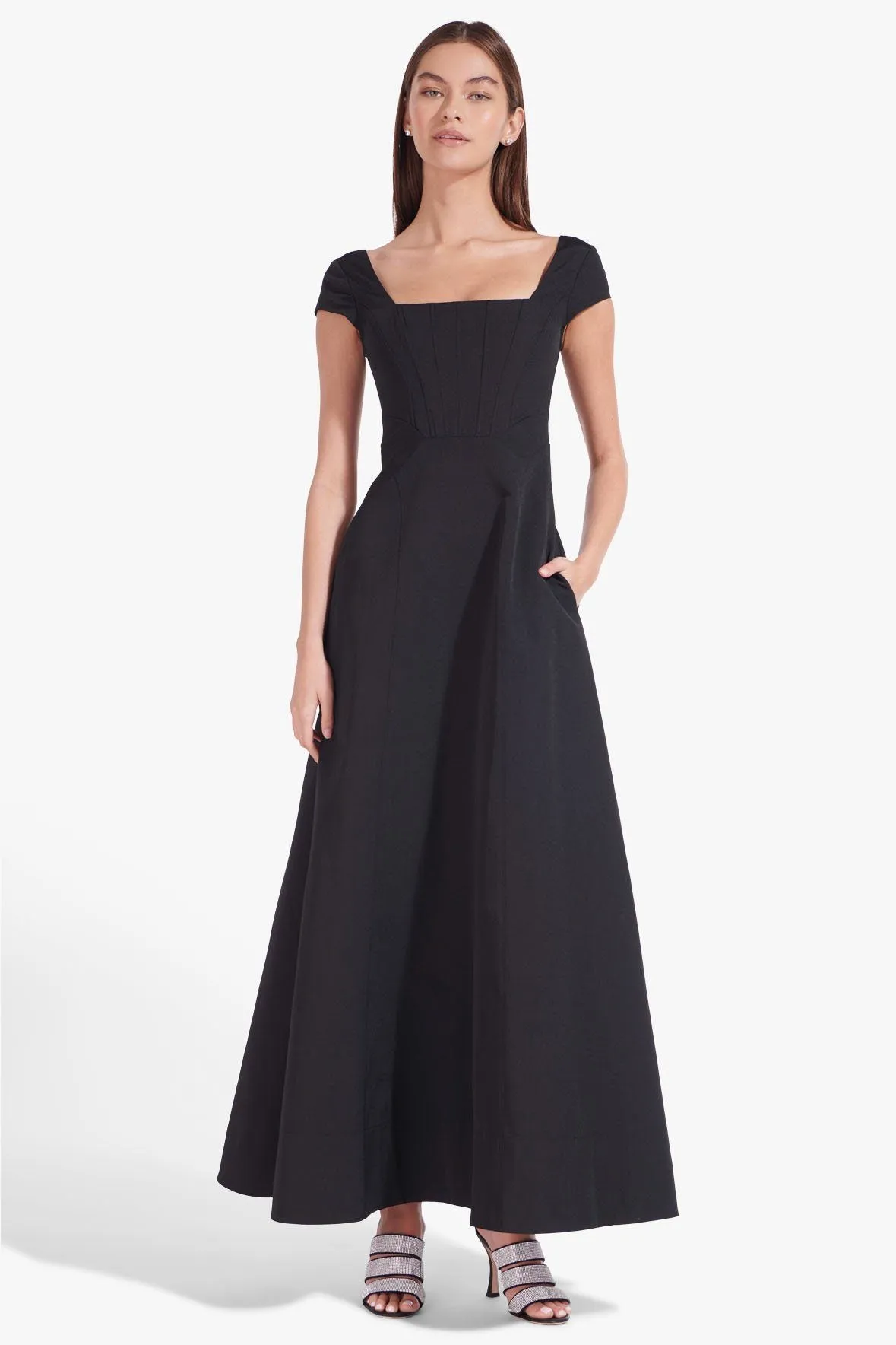 MAXI LOTUS DRESS | BLACK