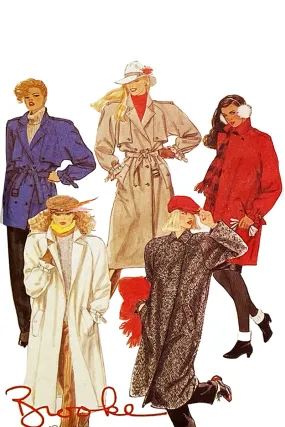 McCalls 9179 1984 Vintage Brooke Shields Oversized Coat Sewing Pattern