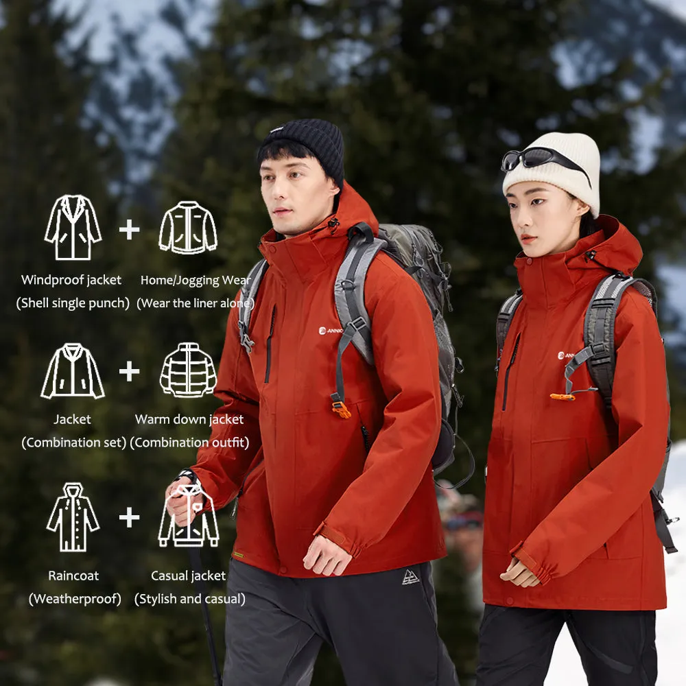 Men and Women's 3-in-1 Removable Outdoor Jacket