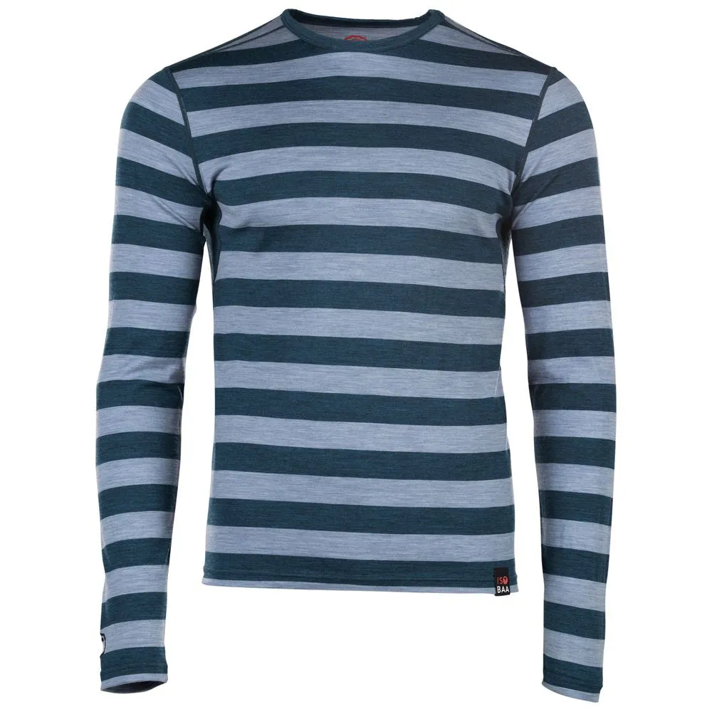 Mens Merino 180 Long Sleeve Crew (Petrol/Sky)