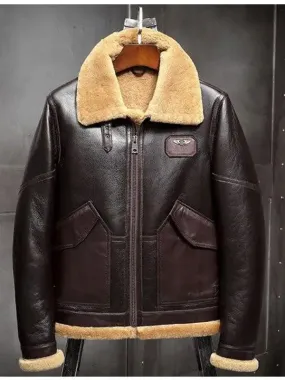 Men's Premium Shearling Air Force Leather Jacket