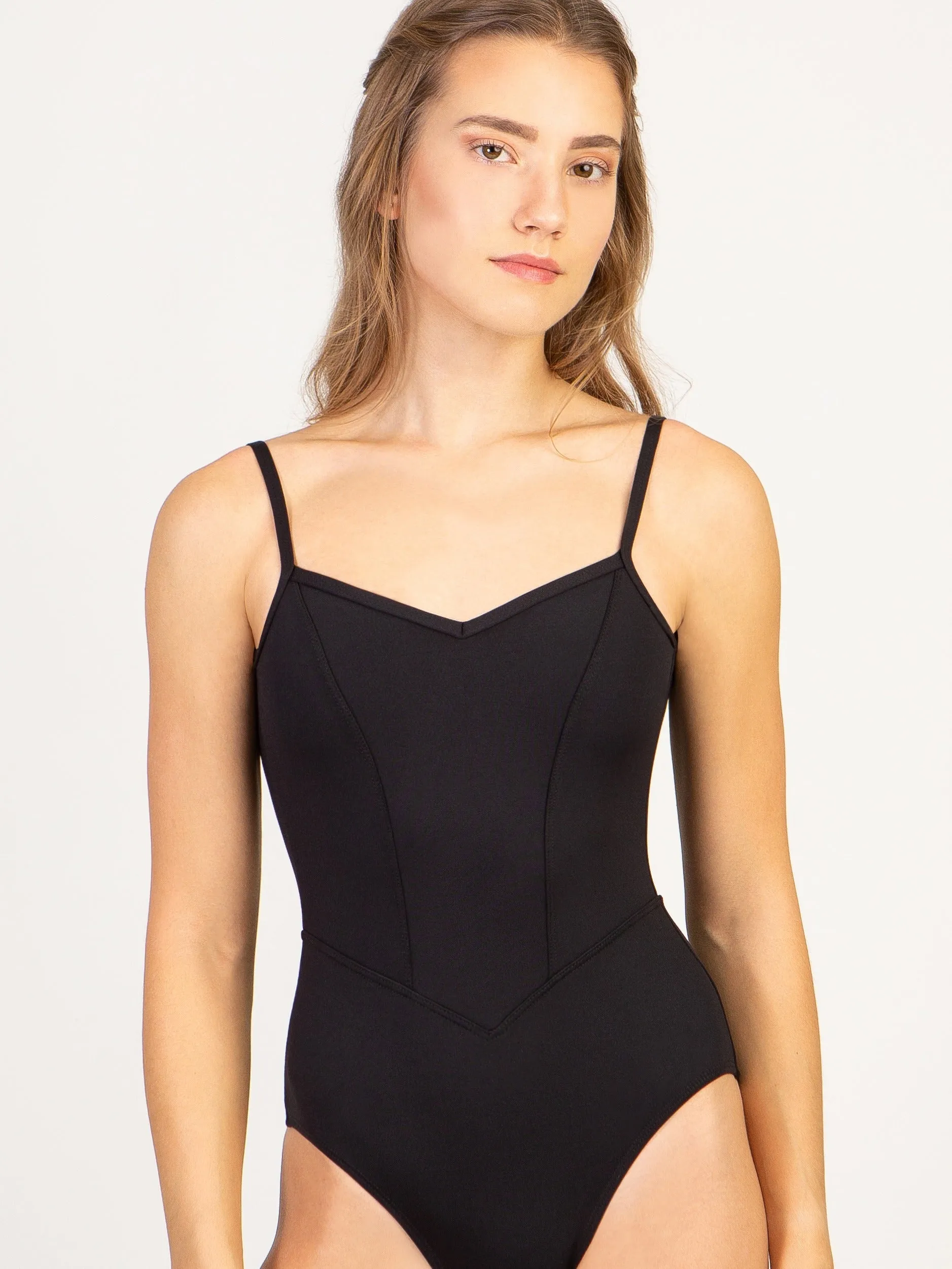 Mermaid V Waist Camisole Leotard with Crop Shrug Top