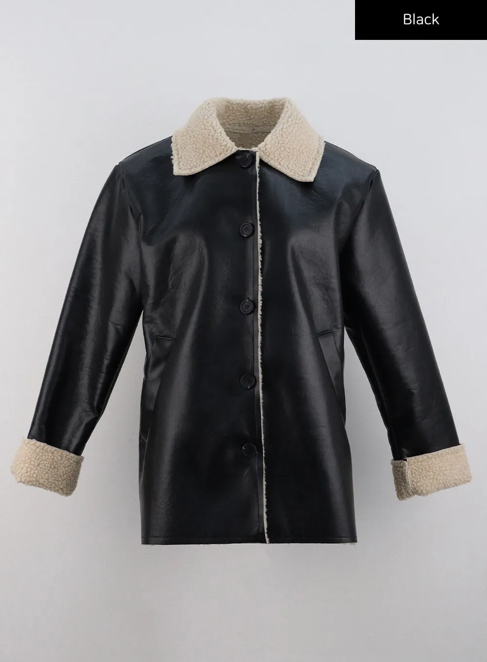 Mid-Length Faux Shearling Jacket CN328