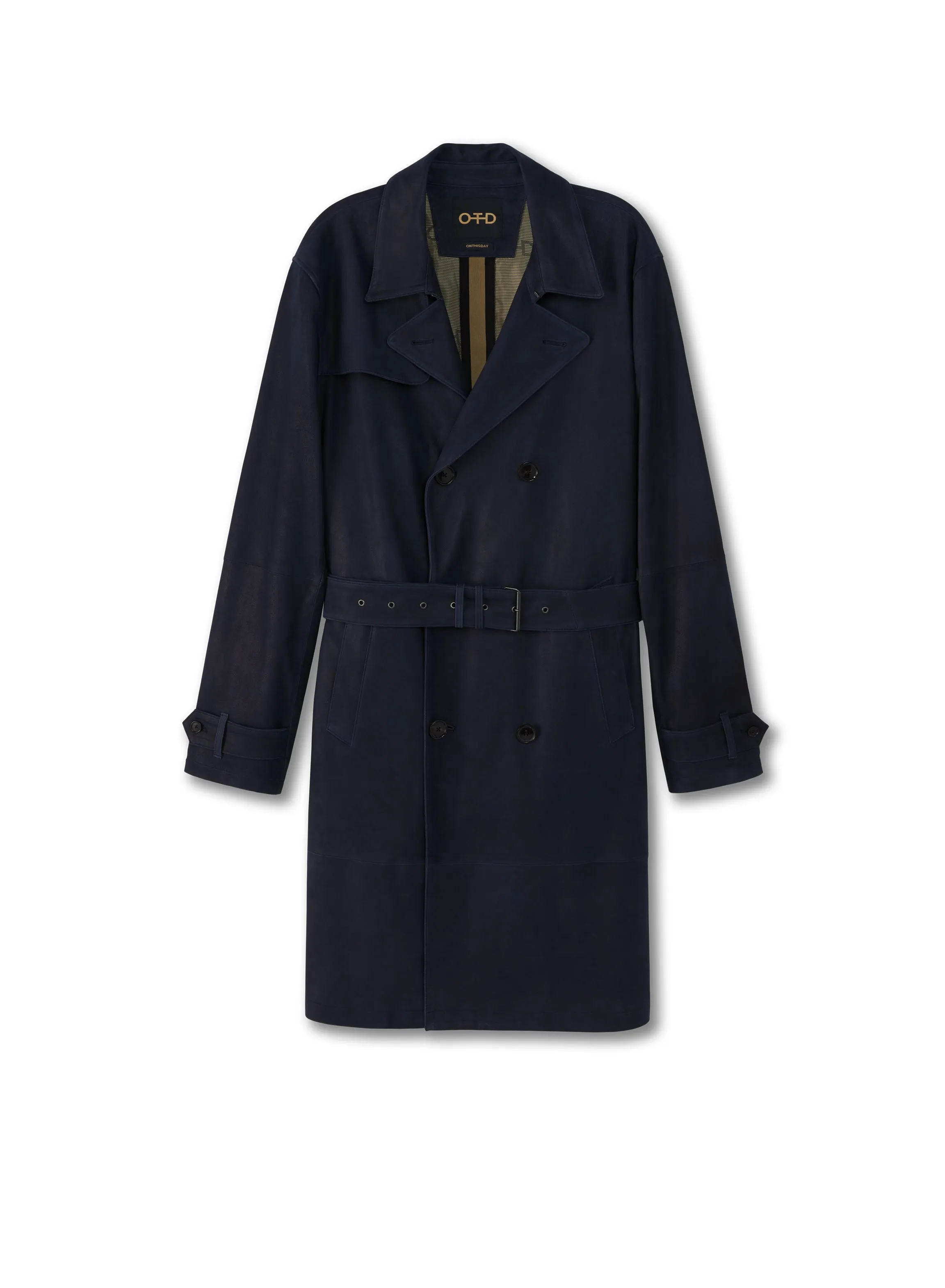 Midnight Suede Trench Coat