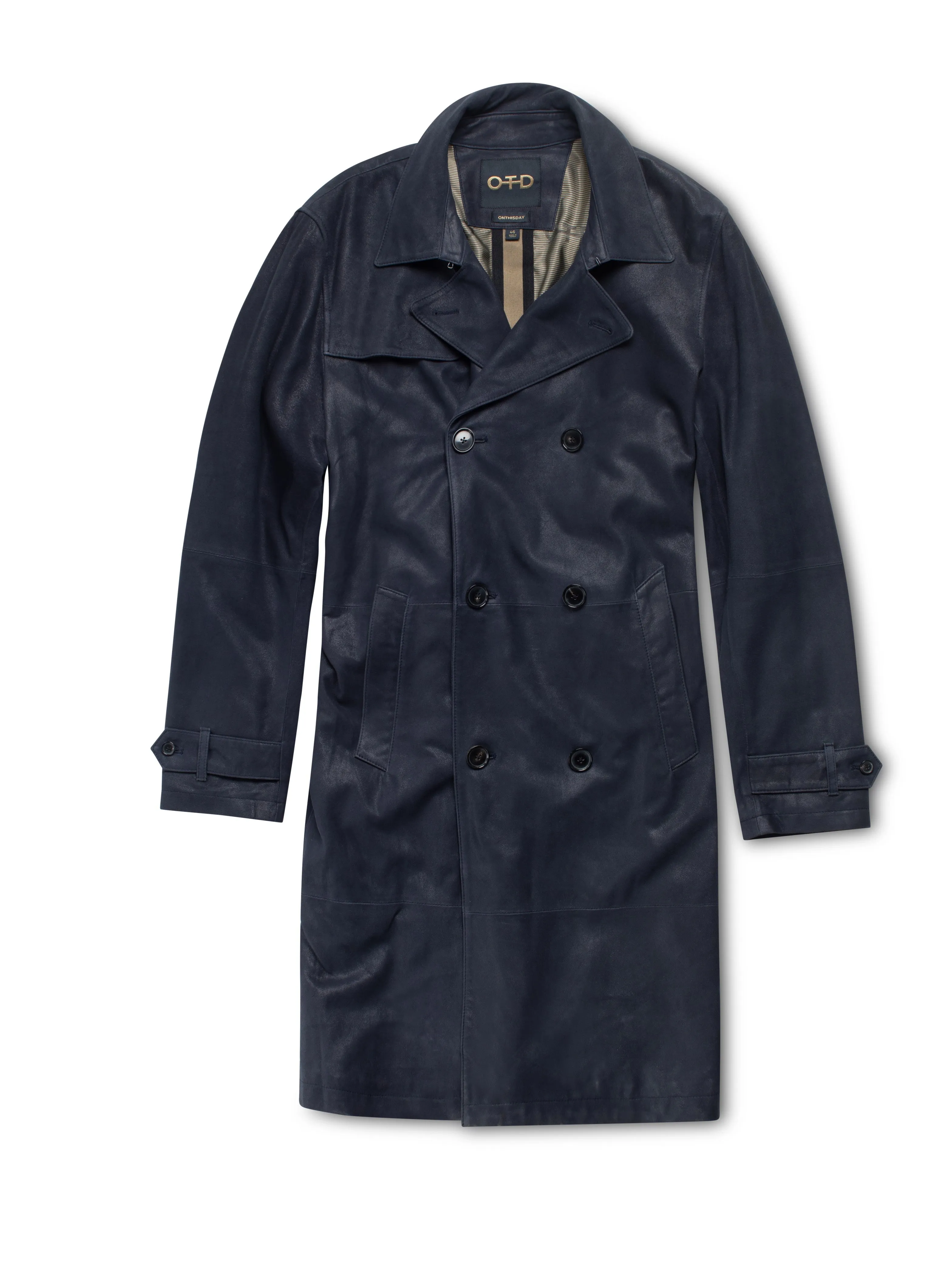 Midnight Suede Trench Coat