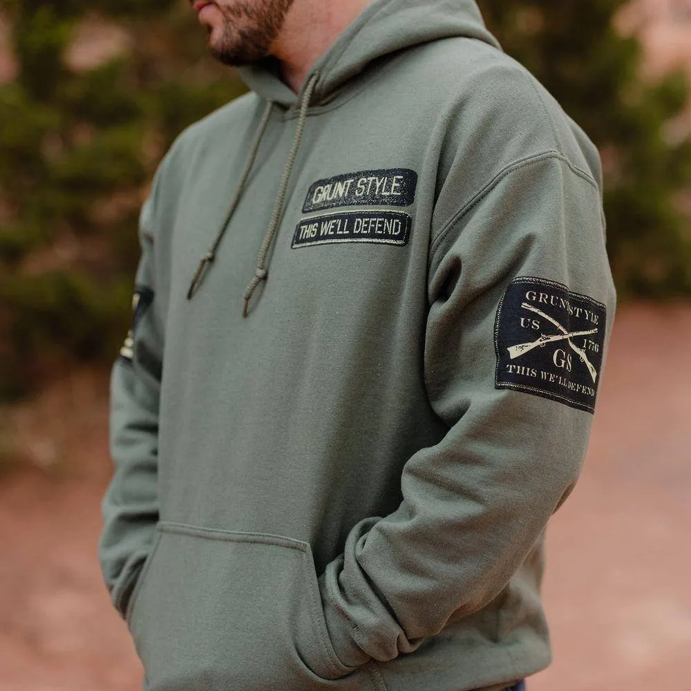 Name Tape Hoodie - Military Green