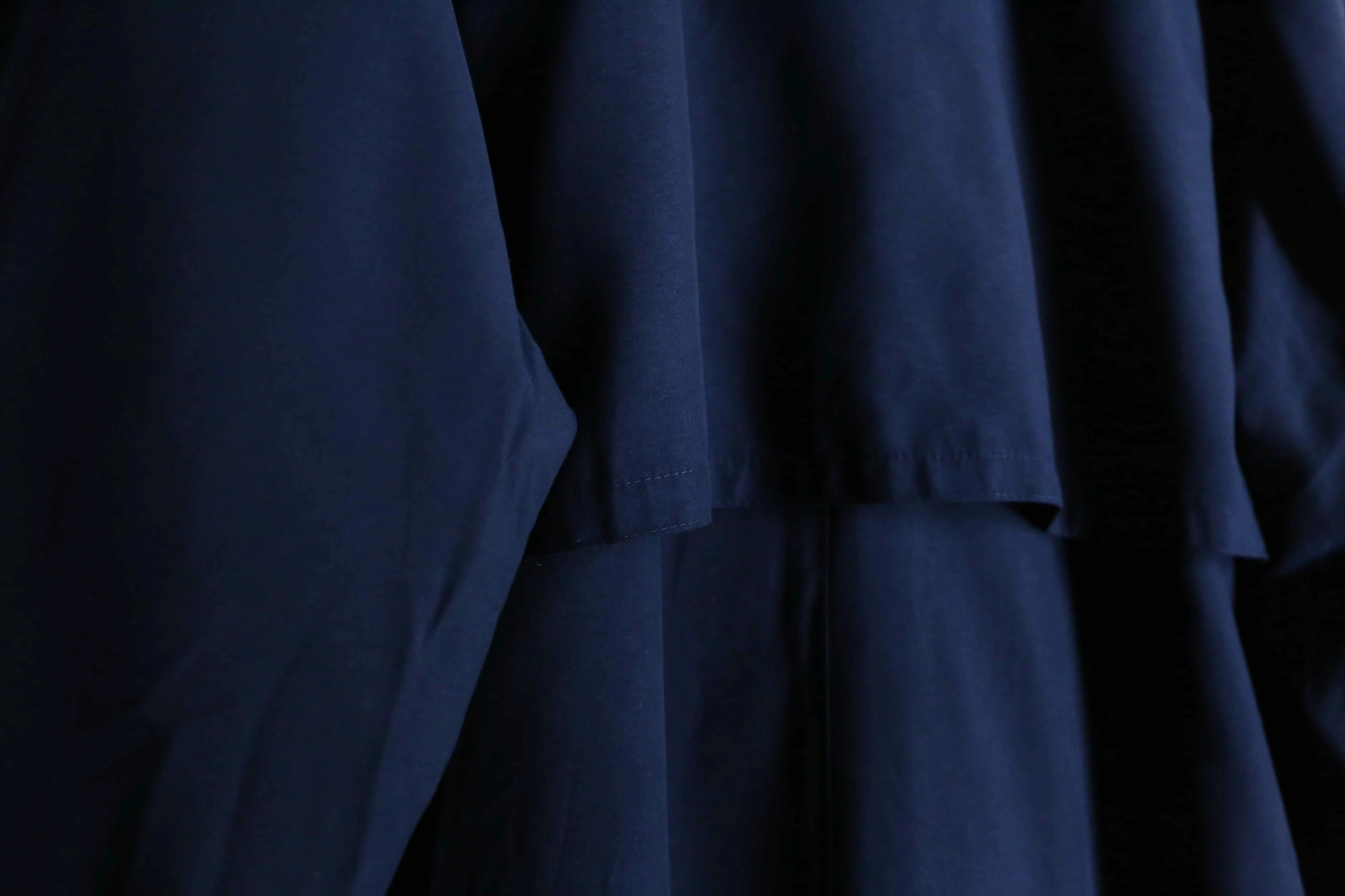 navy smooth long trench coat