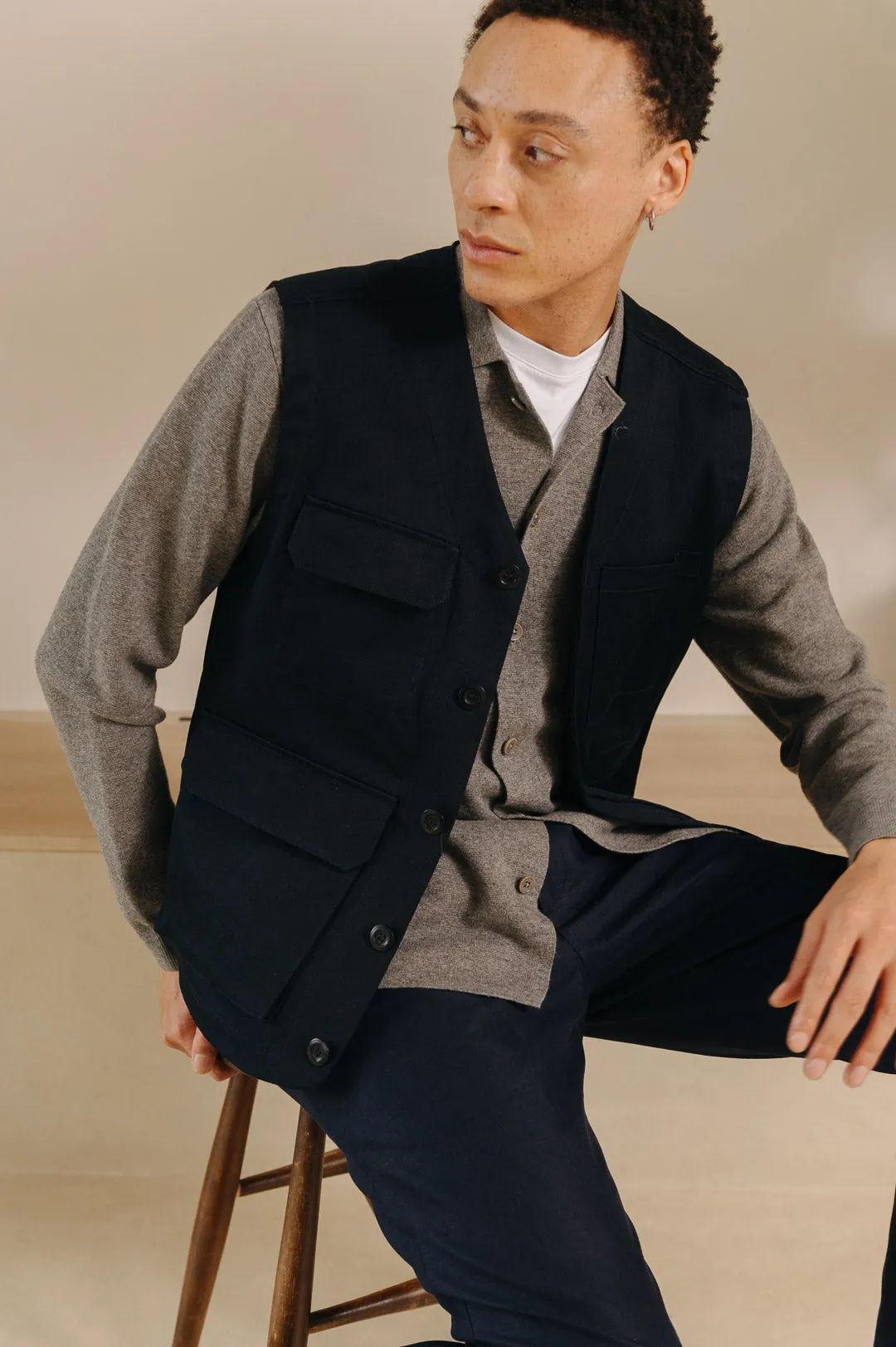 Navy Utility Gilet