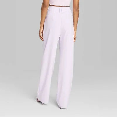 New - Women's Wide Leg Trousers - Wild Fable Lavender 0