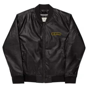 Opm origin Leather Bomber Jacket