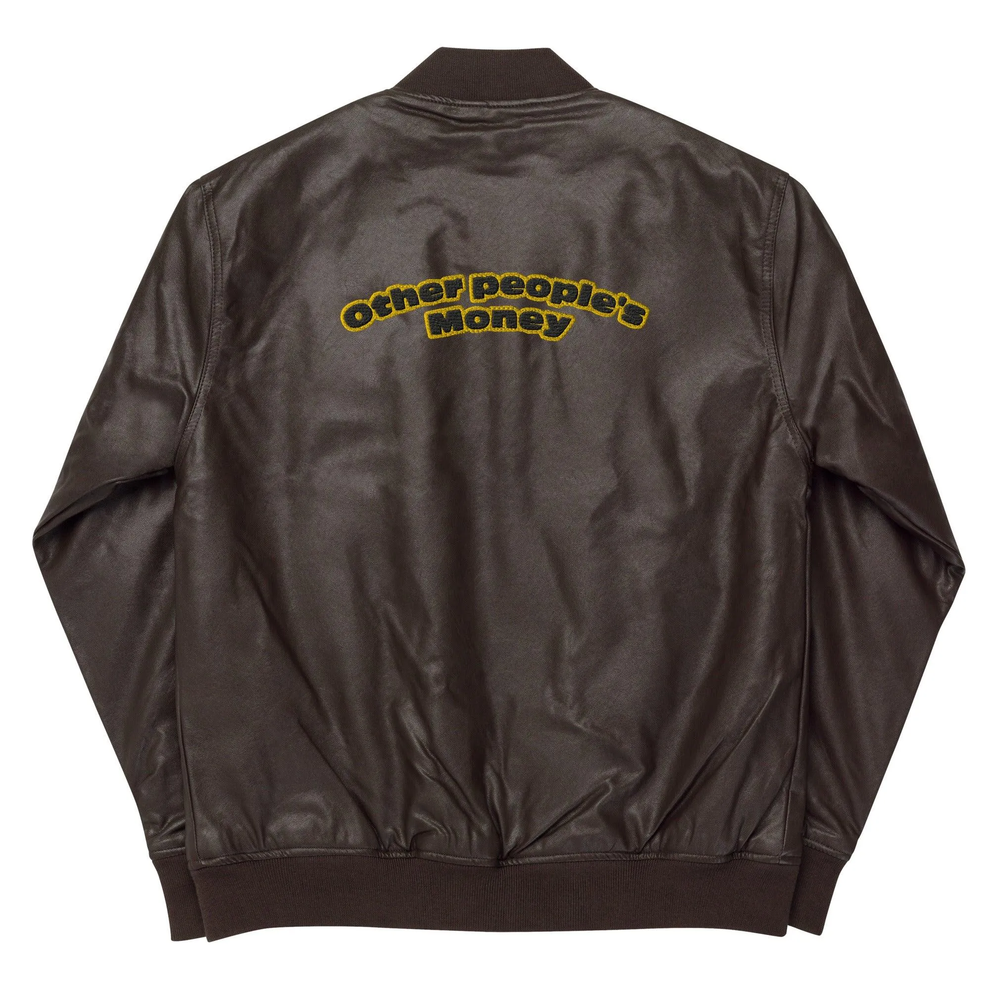 Opm origin Leather Bomber Jacket