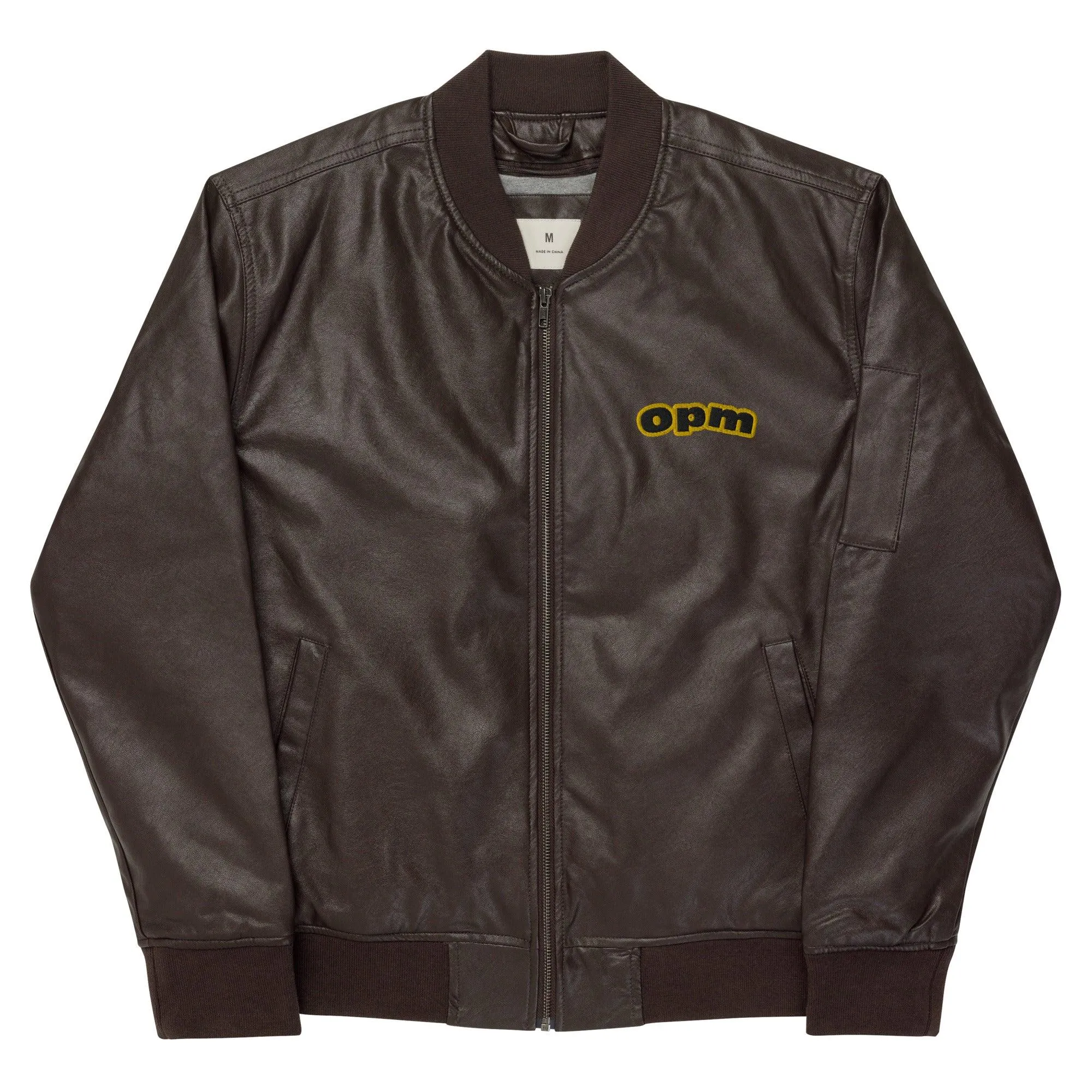 Opm origin Leather Bomber Jacket