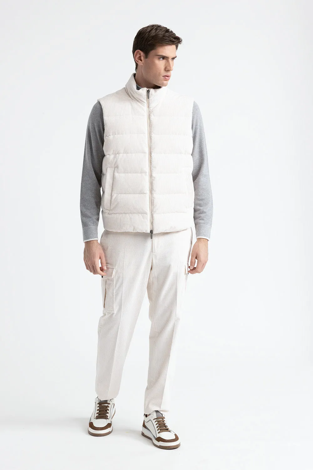 Padded corduroy gilet