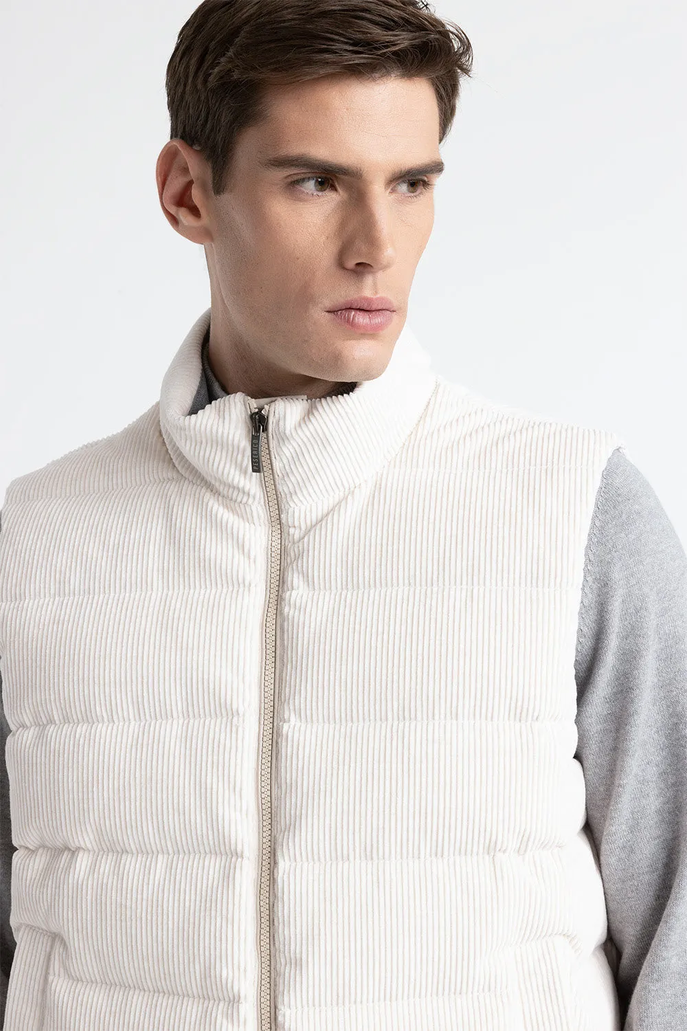 Padded corduroy gilet