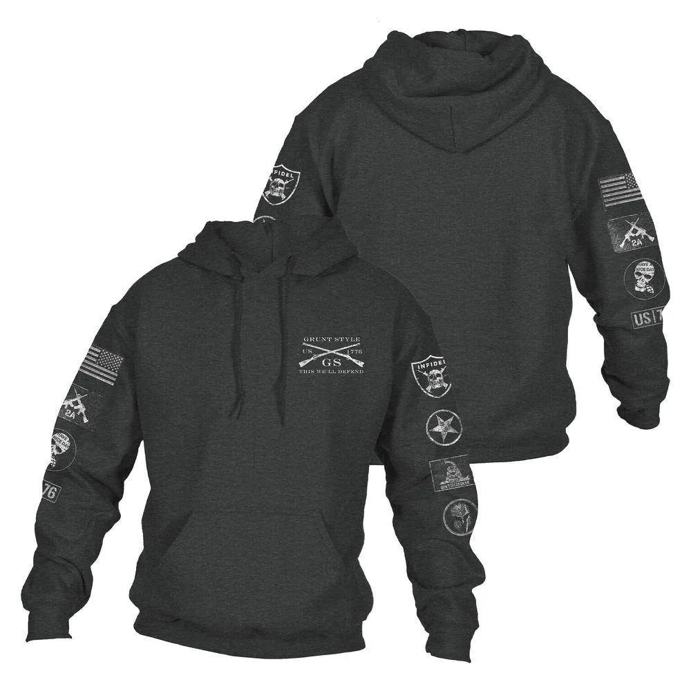 Patch Hoodie - Dark Heather