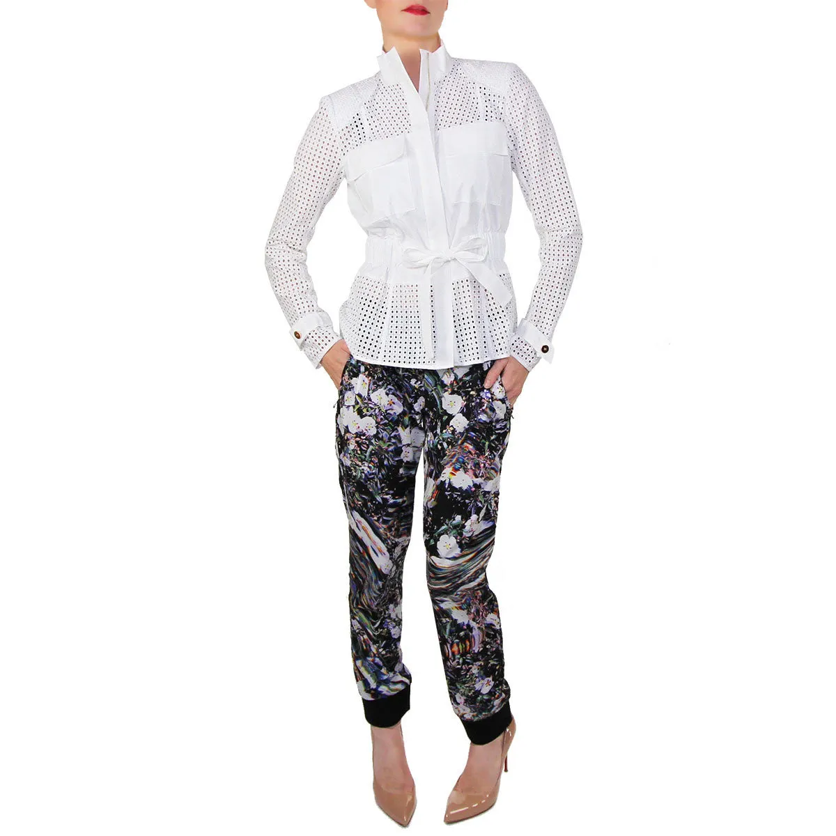 Penelope Pant - Elastic Waist Floral Print Pant