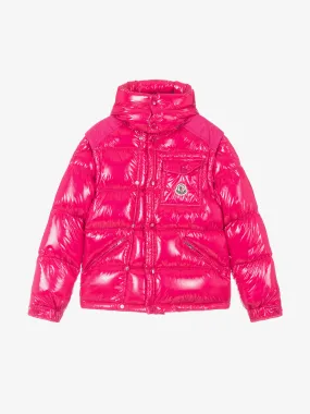 Pink puffer jacket