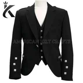 Premium Quality Argyle Kilt Jacket with Vest - Made to order