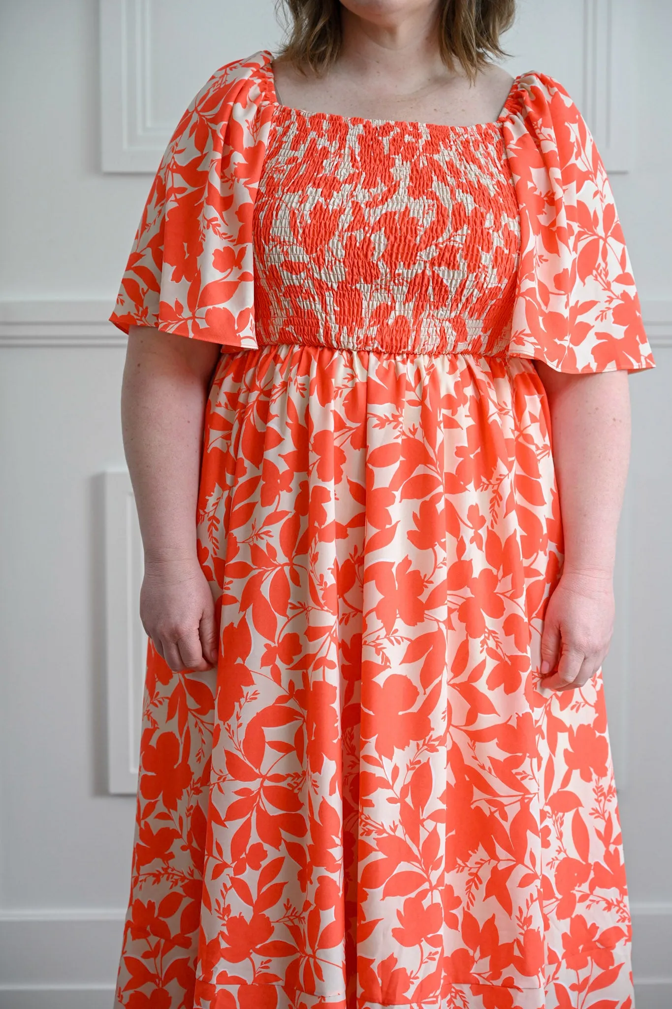 Priscilla Maxi Dress - Orange Floral