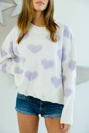 PURPLE HEART SWEATER