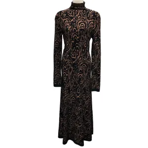 Rachel Comey Black Autumnal Swirl Chenille Jacquard Efete Dress