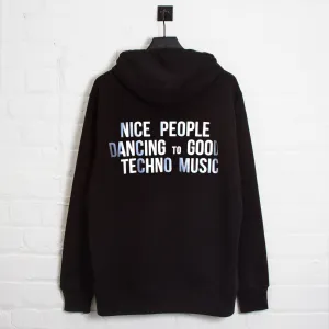 Reflective Peoples Techno - Pullover Hood - Black