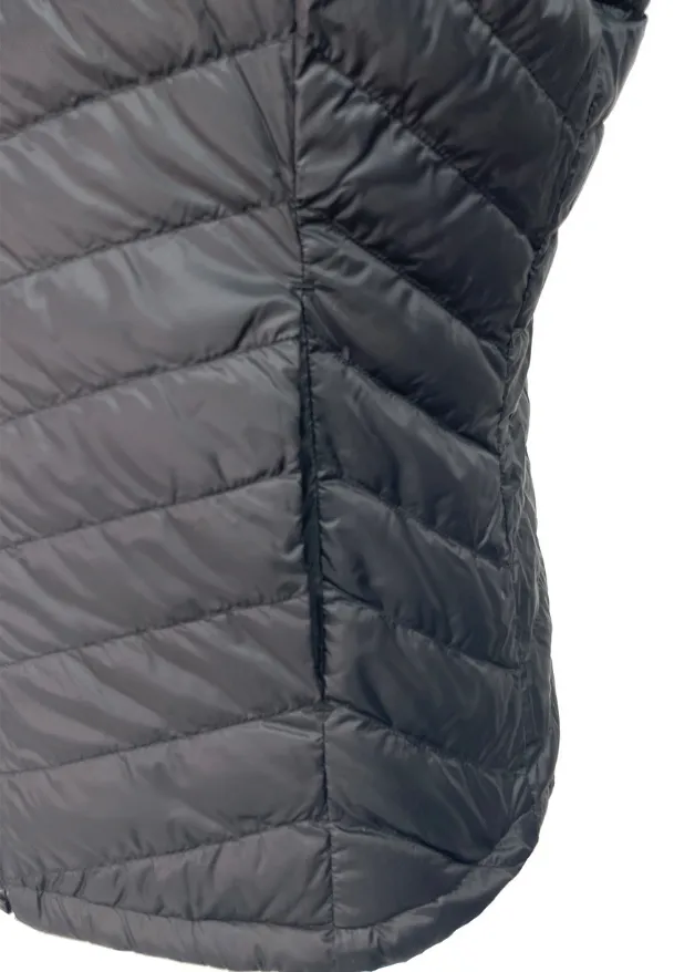 Reversible Black/ Snow Leopard Duck Down Vest