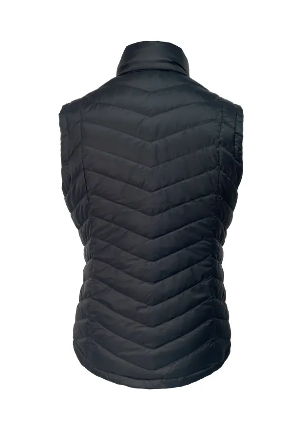 Reversible Black/ Snow Leopard Duck Down Vest