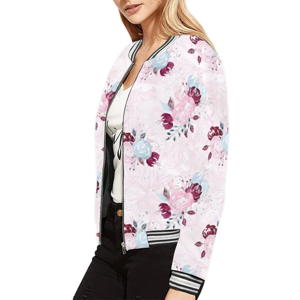 Roses Bomber Jacket for Women