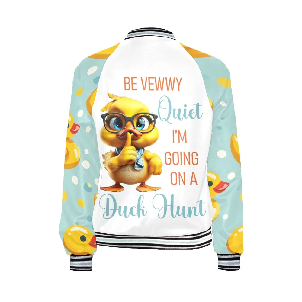 Rubber Duck Be Vewwy Quiet Bomber Jacket for Women