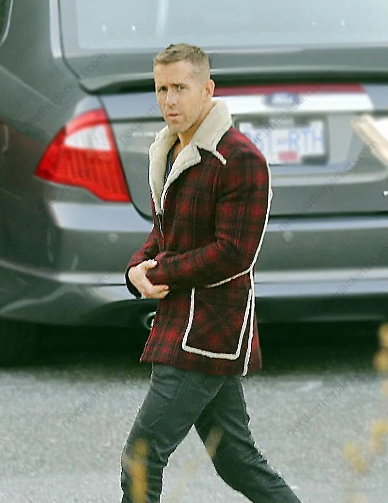 Ryan Reynolds Deadpool Shearling Jacket