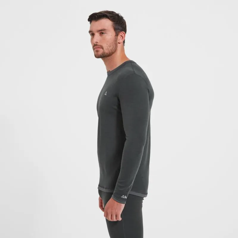 Schoffel Merino Mix Technical Crew Neck Mens Top - Charcoal