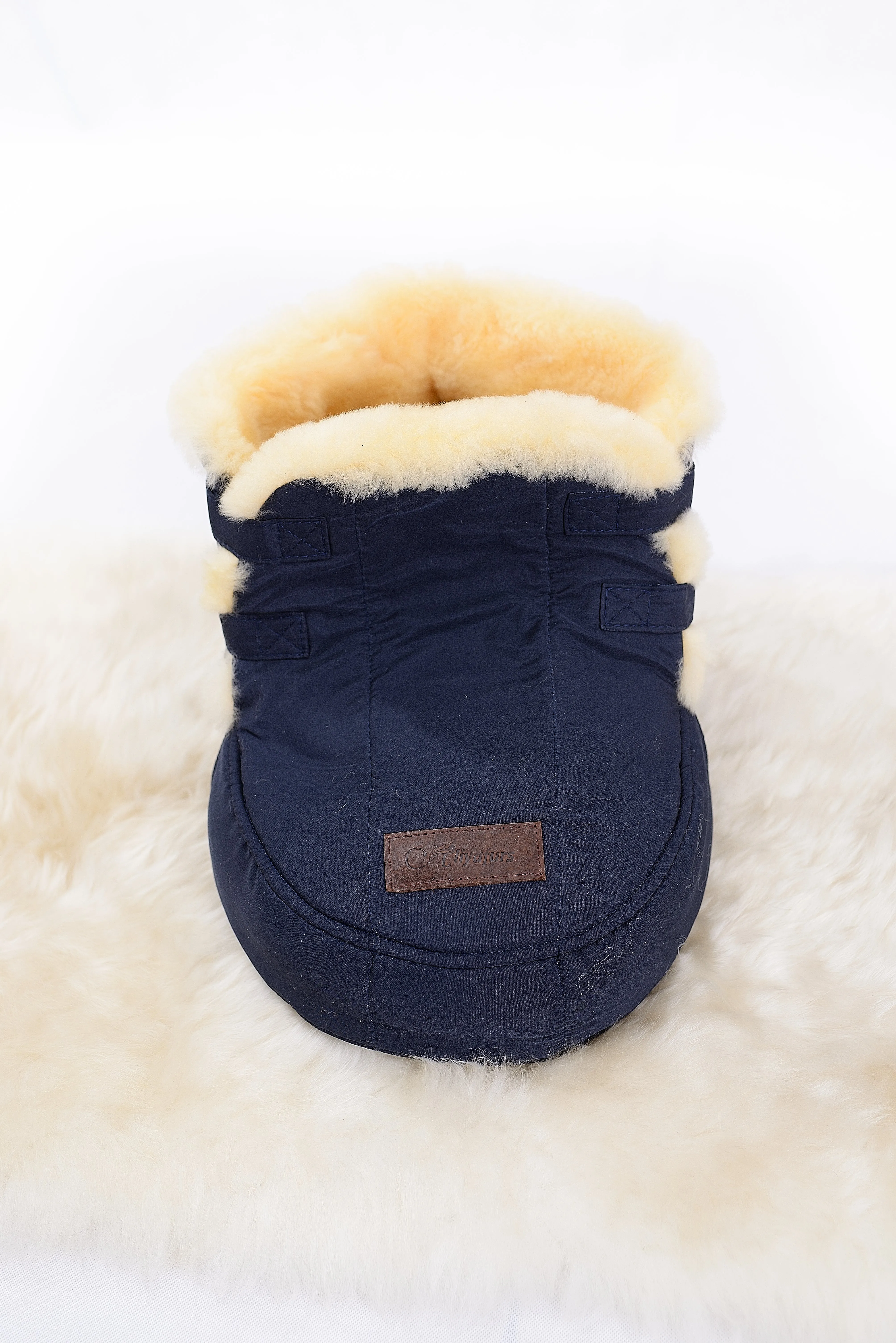 Sheepskin Foot Warmer in Blue color