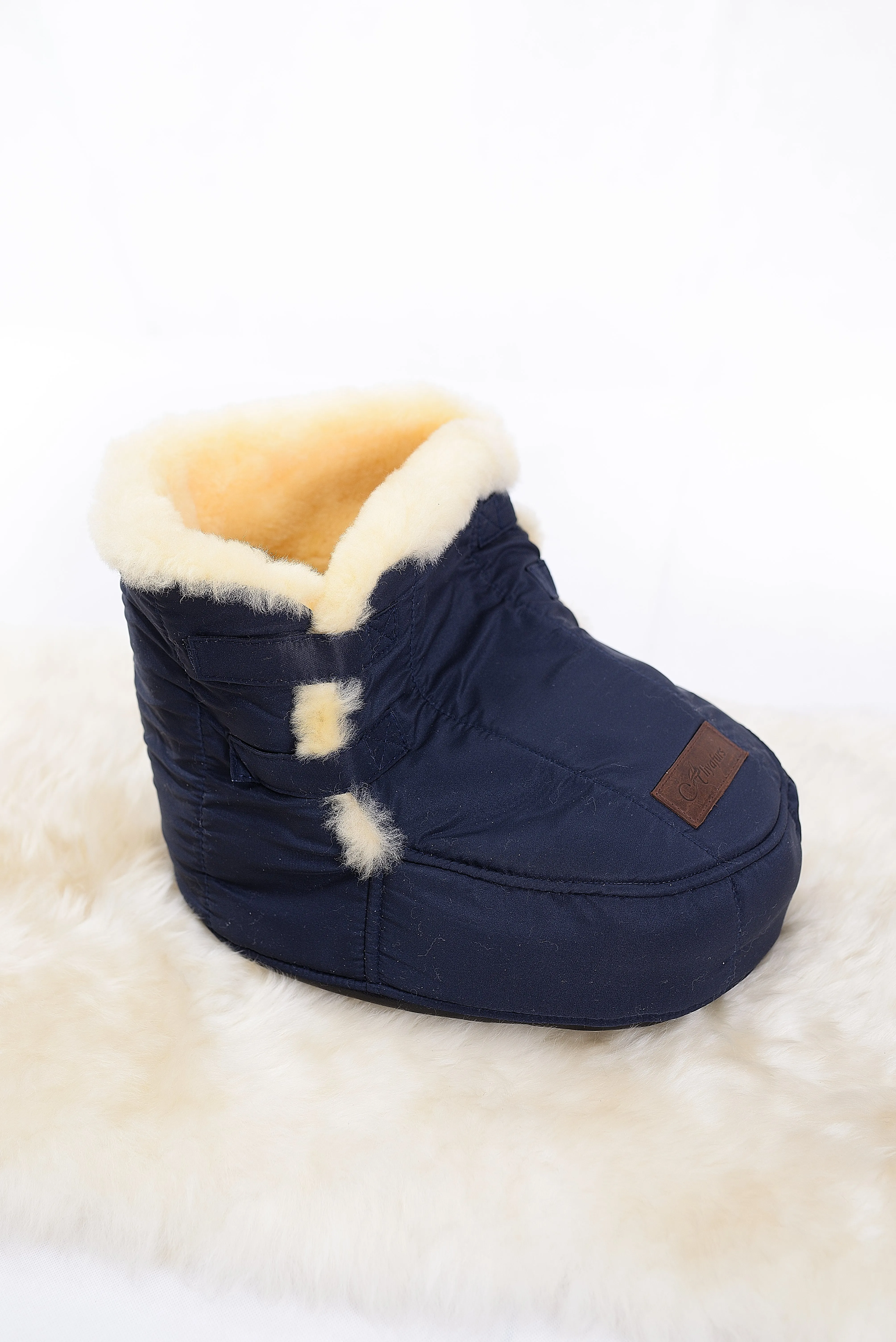 Sheepskin Foot Warmer in Blue color