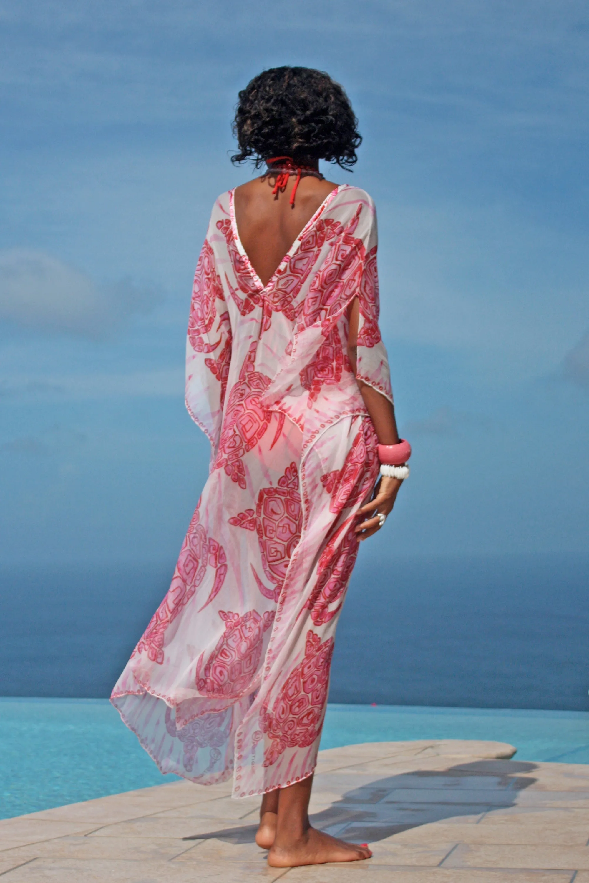 Silk Chiffon Lea Kaftan TURTLE