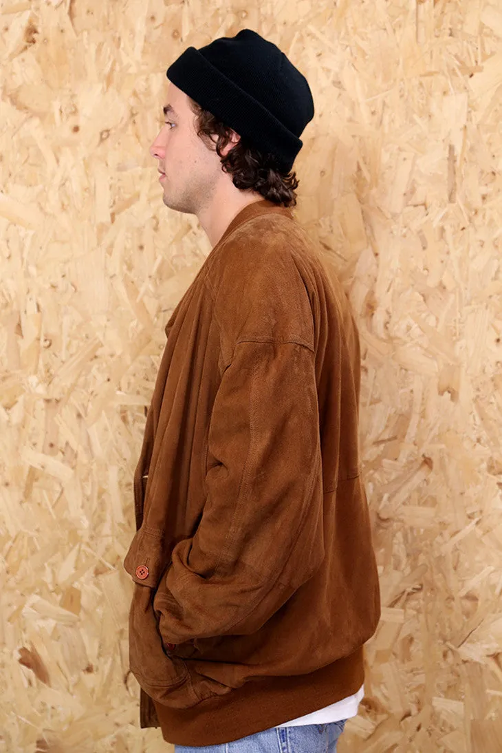 Slouchy Sienna Suede Bomber Jacket