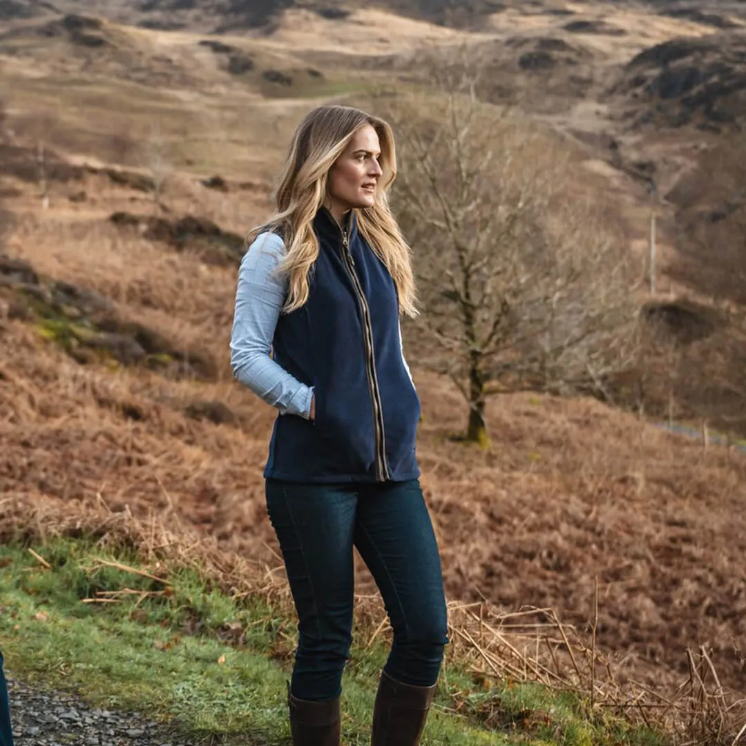 Stenton Ladies Fleece Gilet Navy by Hoggs of Fife