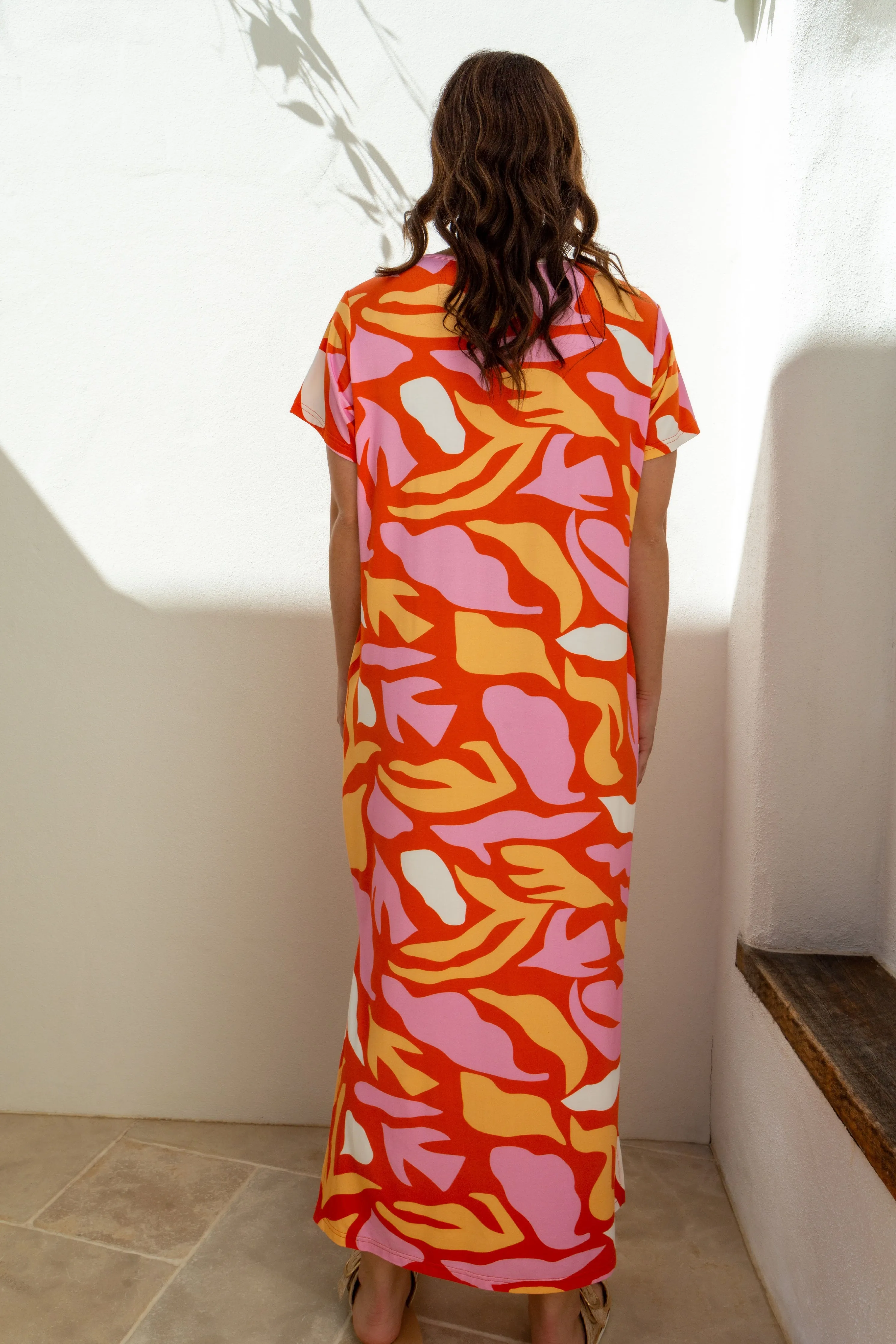 T-Shirt Maxi Dress | Coral Reef | FINAL SALE