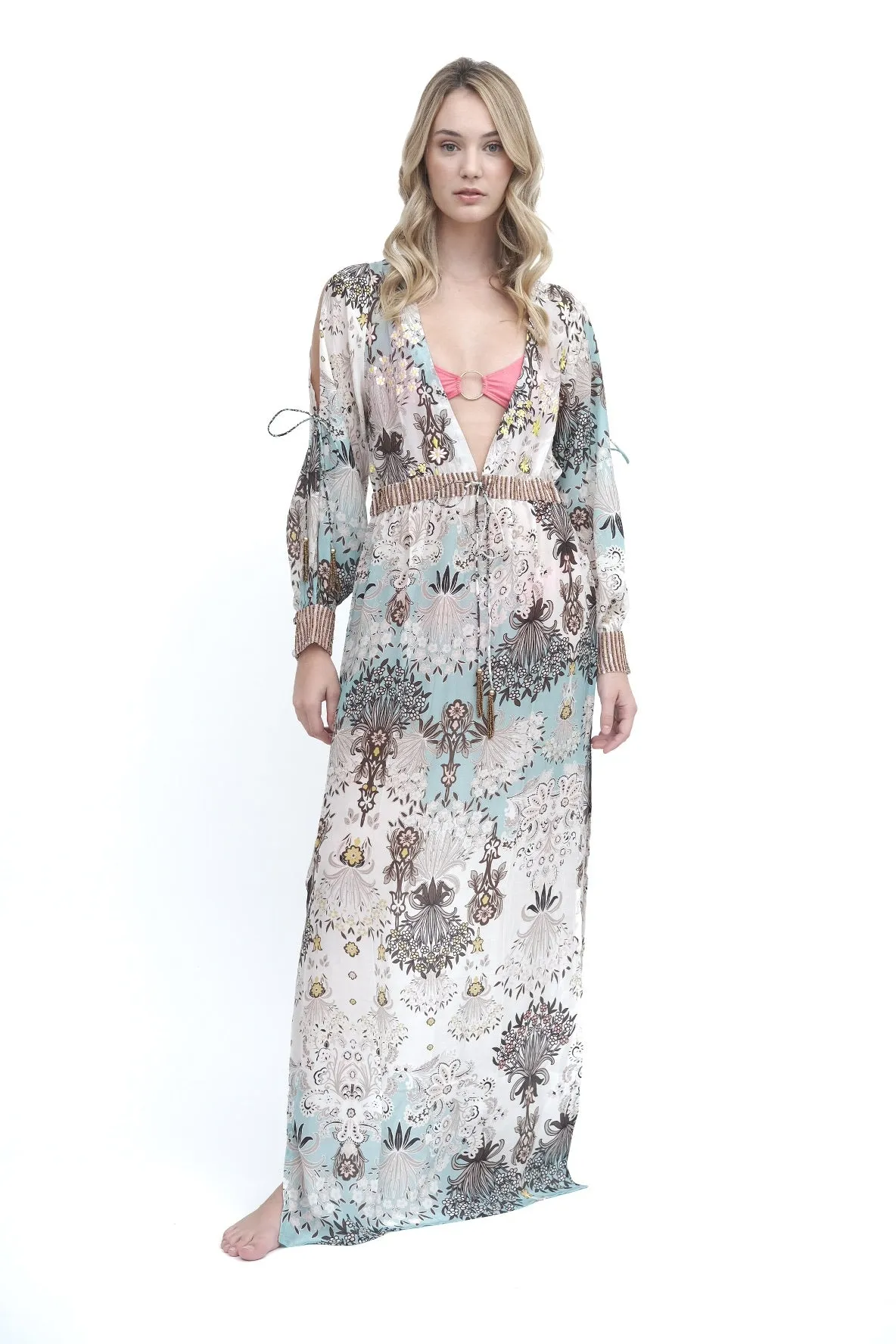 Taj Floral Maxi Dress Cover Up